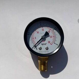 0.2MPA 径向 压力测量表 2kg 螺纹ZG1 52MM 30psi 外壳直径50