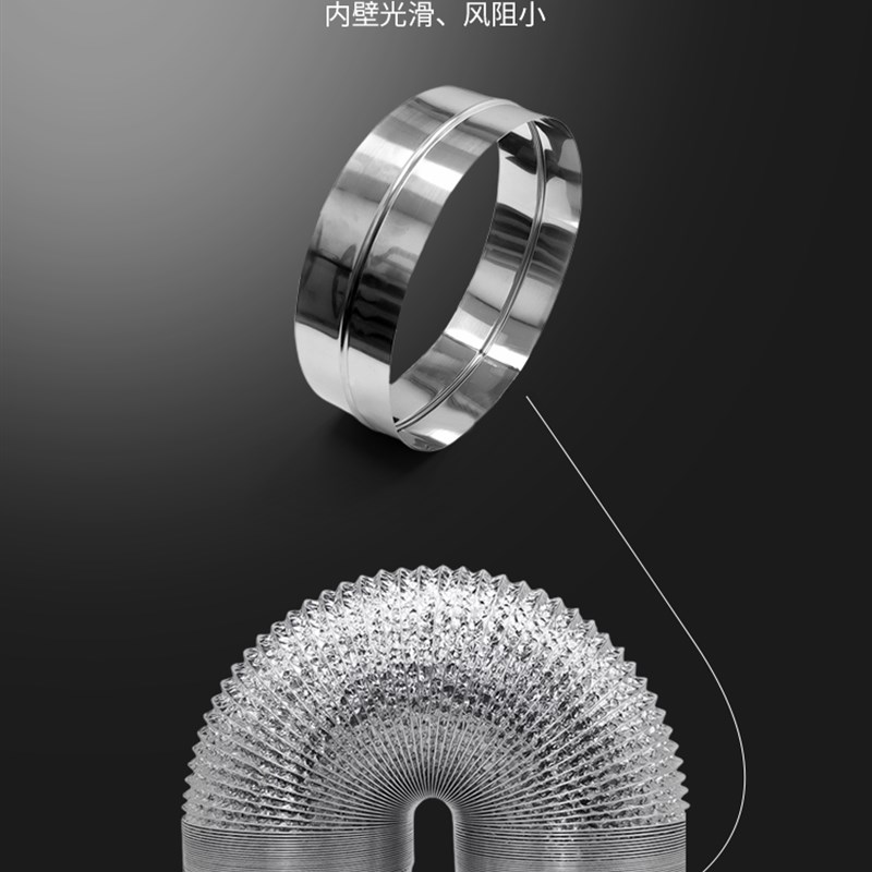 抽油烟机排风管接头管道对接头延长接口直M通转接头排气管烟管接