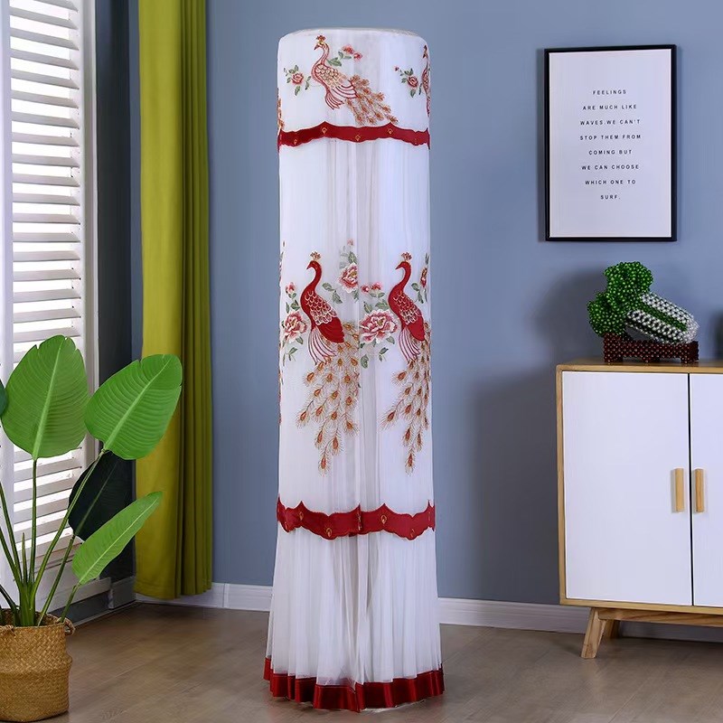 适用圆柱形立式柜机客厅空调套通用3O匹防尘罩圆形盖布