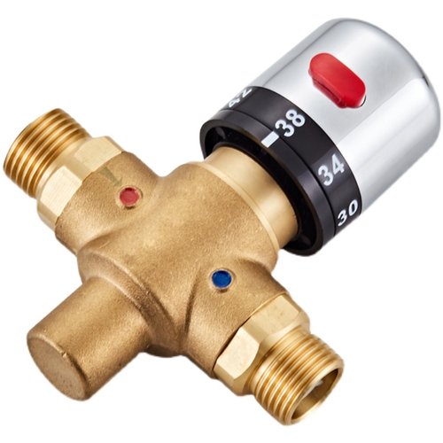 乔斯黄铜智能f温控阀自动恒温开关阀单向控制阀 低温打开 高温关