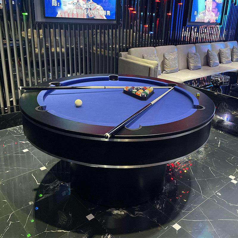 圆形台球桌个性酒吧KTV桌球台美式黑8多功能轰趴馆室内标准型成人
