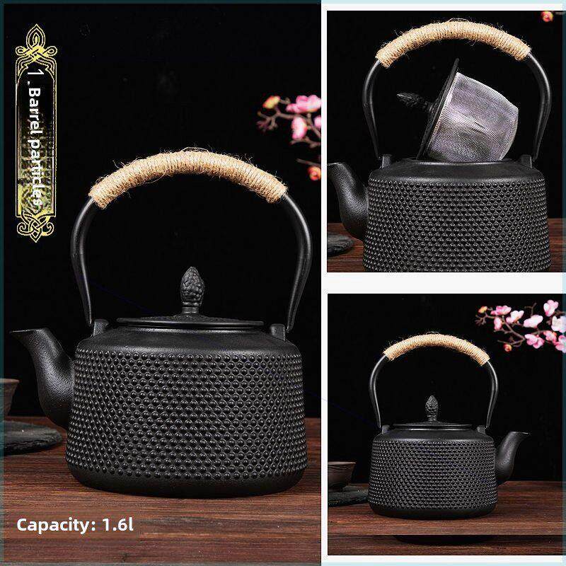 铸铁茶壶户外烧水壶煮茶壶家用泡茶壶无涂层生铁壶煮水壶