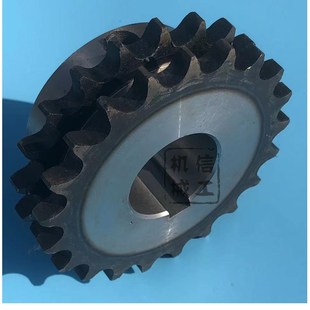 制袋机专用双排齿轮链轮 传动小链轮内孔40键槽10 5分21齿台轮