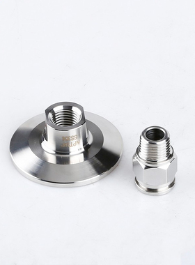 快装气管接头304不锈钢卫生级快插卡箍气嘴接头NPT1/4快速皮接PC