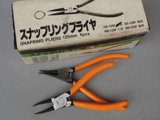 库存老货进口KMT5寸卡簧钳挡圈钳直咀轴用穴用内撑外撑卡环用钳子