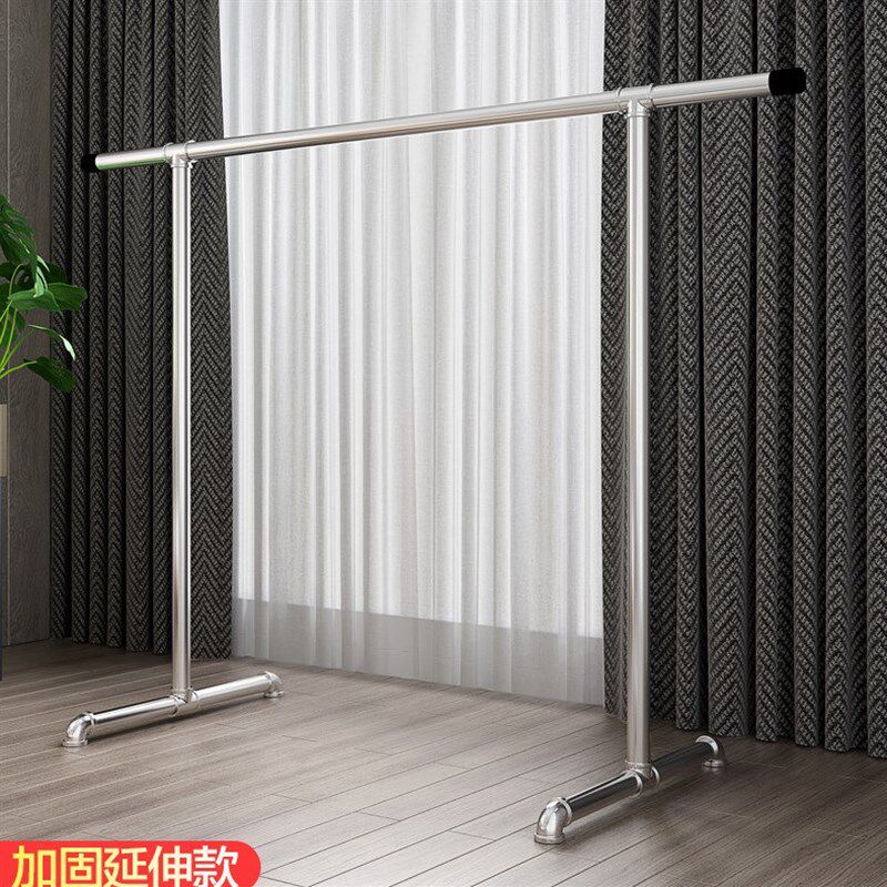 镀锌防锈钢管晾衣架单杆式晒衣架室内阳台挂衣架户外落地组合衣架