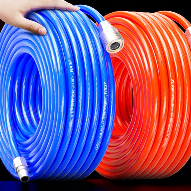 气动PU夹纱气管软管气泵高压汽修风炮防爆空压机充气管8 10 12mm