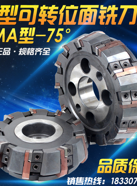 铣床75度铣刀盘重型可转位端面铣刀盘GMA80 100 125 160 200 250