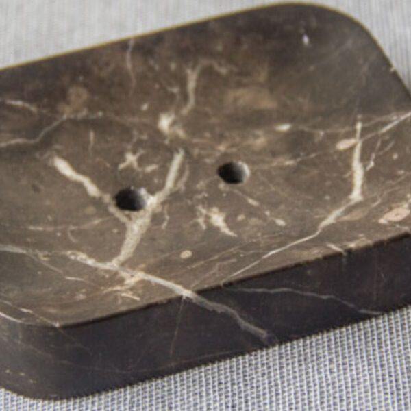 大理石肥皂盒北欧创意沥水摆件浴室卫生间香皂盒阳台洗衣池皂盒