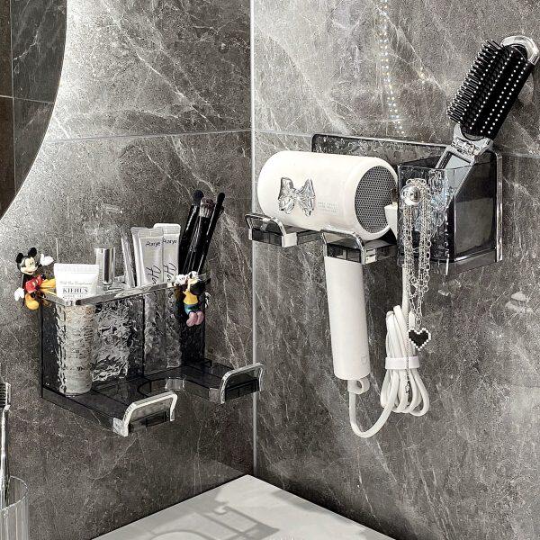 吹风机电吹风置物架免打孔卫生间壁挂支架浴室风筒收纳神器挂架子