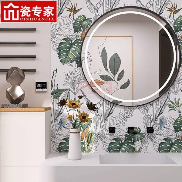 400x800花砖复古墙砖法式中古风厨卫瓷砖卫生间厕所厨房柔光砖