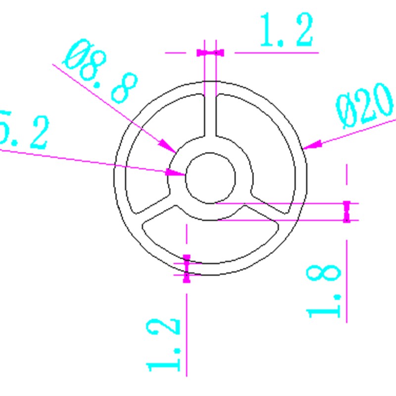 铝合金三叉管  g增高柱 铝合金铝型材 16 20 25 30 32 38 50 60