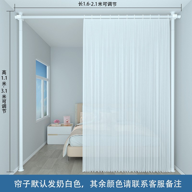 顶天立地隔断客厅屏风做房间板墙简易自装遮挡卧室T折叠移动分隔