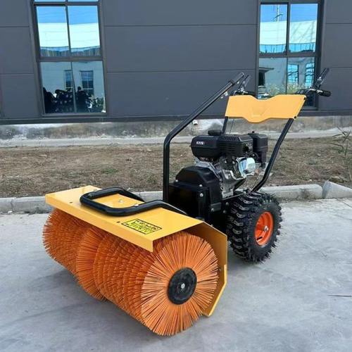 除雪机小型手推滚刷家用小区工厂大棚自走式电启动柴油冬季扫雪机