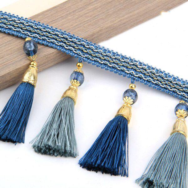 窗帘花边水晶珠子沙发配件辅料货车装饰别墅装饰纱窗加重双色吊穗