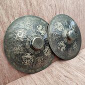 青铜雕花铙 45公分铙钹青铜铙民间乐器道士法器铙钹 手工大铙20