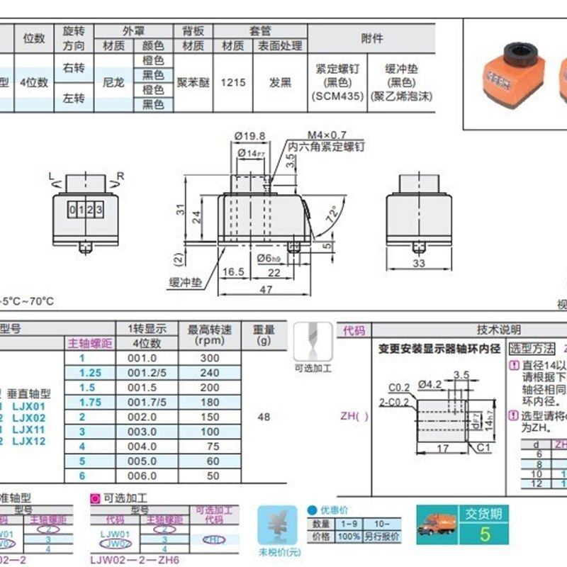 位置显示器 LJW41/42-1/1.25/1.5/1.75/2/3/4/5/6 LKD01-5