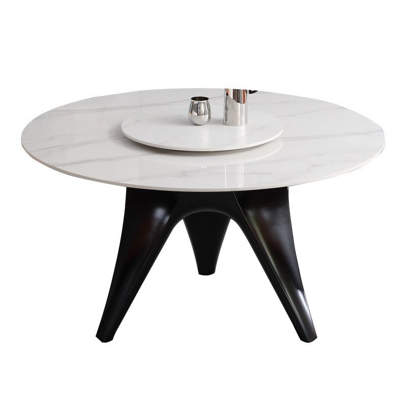 北欧大理石圆形餐桌椅组合现代简约圆餐桌家用轻奢岩板圆桌带转盘,住宅家具,实木餐桌,淘宝优惠券,粉丝福利购,淘宝优惠卷