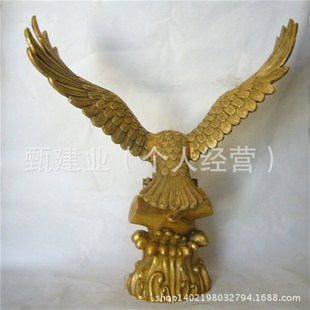 家居装饰商务办公桌面铜器金属工艺品雄鹰摆件