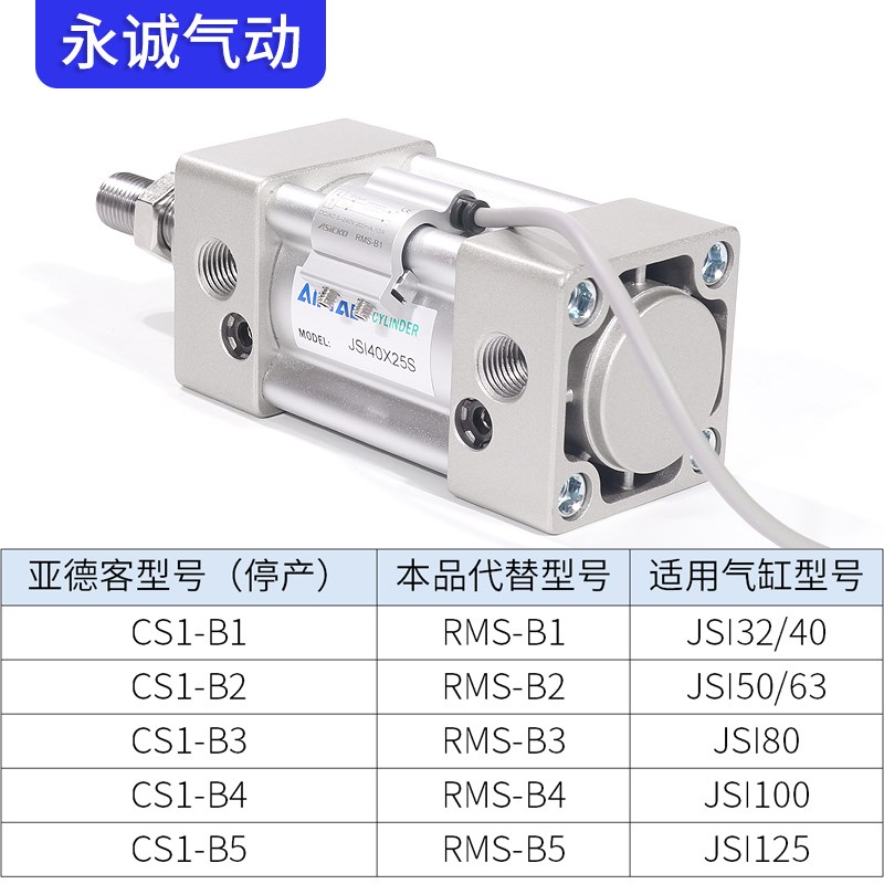 JSI气缸CS1磁性开关传感器RMS-B1/B2/B3/B4/B5/B6/B7/B8接近开关