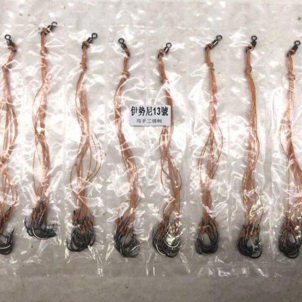 油饼方块伊势尼把把钩爆炸钩钩钩闷竿专用钩纯手工制作一板十副钩