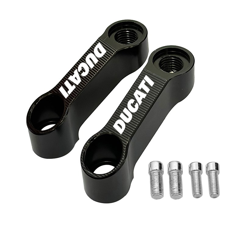 适用杜卡迪摩托车摩托车后视镜加高加长支架铝合金改装扩展支架