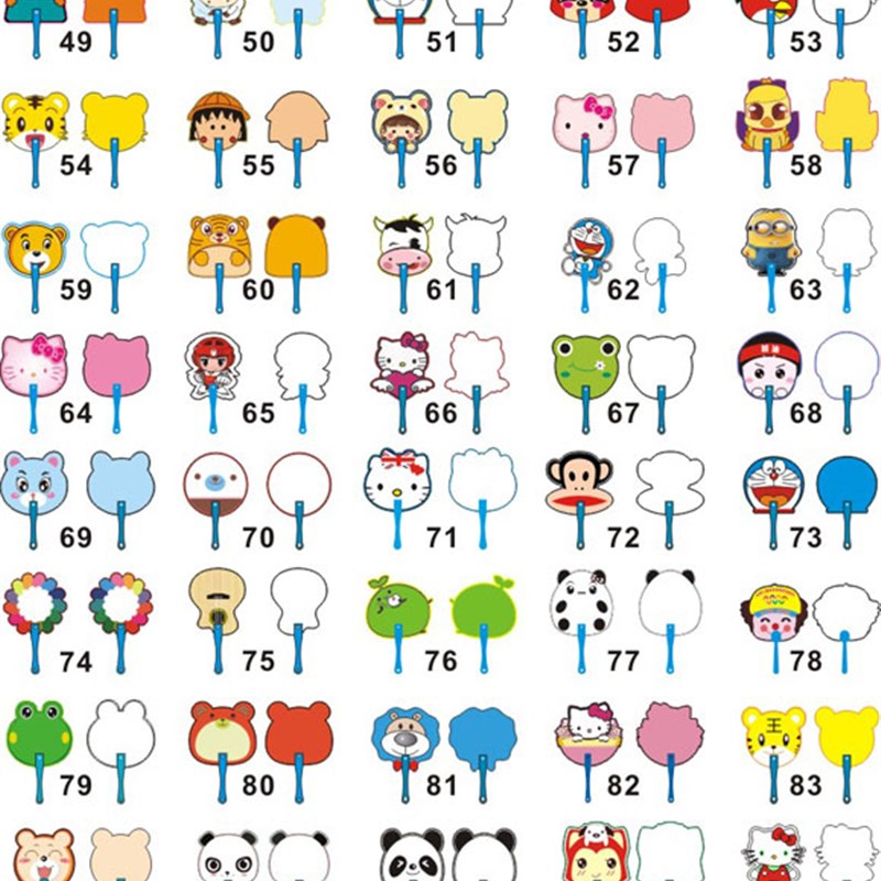 广告卡通扇子定制幼儿园团扇学校招生宣传定做pp塑料订制印刷logo