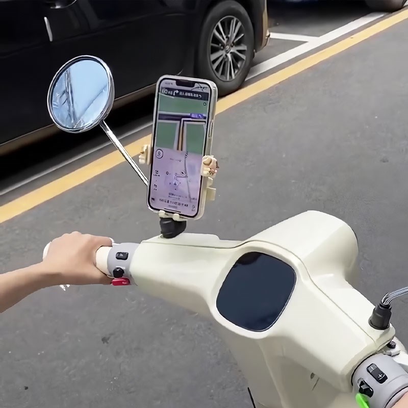 电动车手机支架后视镜款电瓶车防震防抖导航支架摩托车固定支架