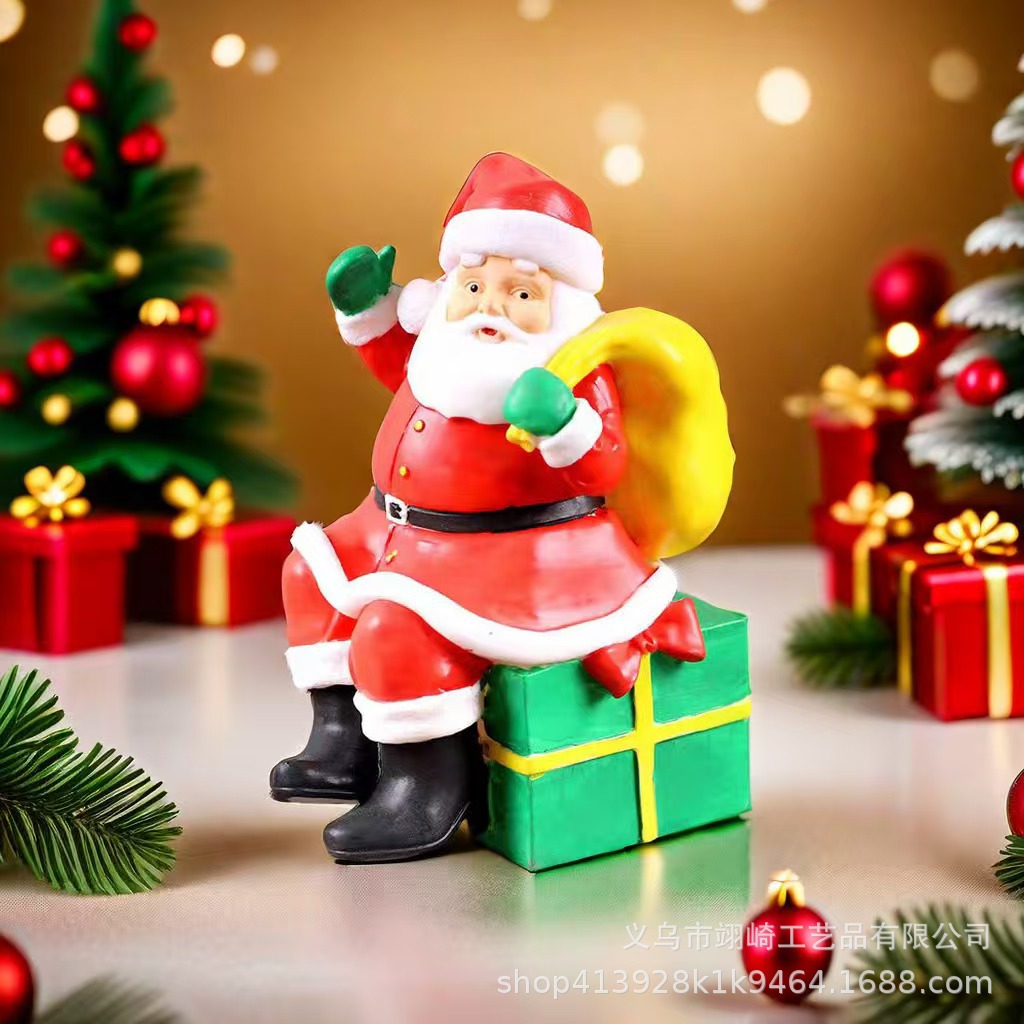 圣诞老人树脂摆件节日装饰