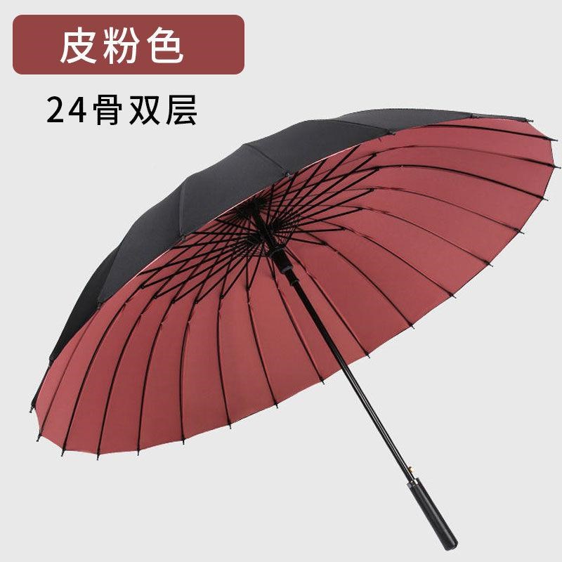 36骨暴雨大伞24骨大伞双层特x大号加厚大雨伞3人抗风专用直柄2021