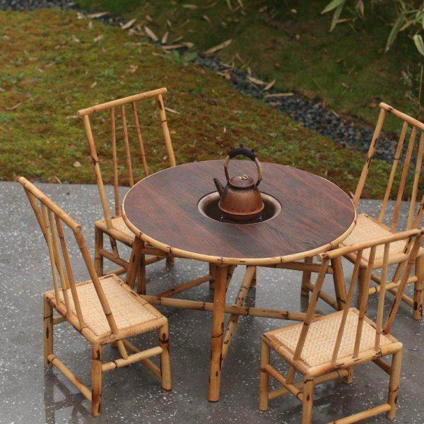 竹茶桌椅炭炉烤炉冬天室内桌子多功能阳台户外新中式茶桌椅子竹椅,住宅家具,家用茶台/茶桌,淘宝优惠券,粉丝福利购,淘宝优惠卷