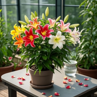 百合花种球香水百合多头百合好养活花卉植物花苗盆栽地栽花种子