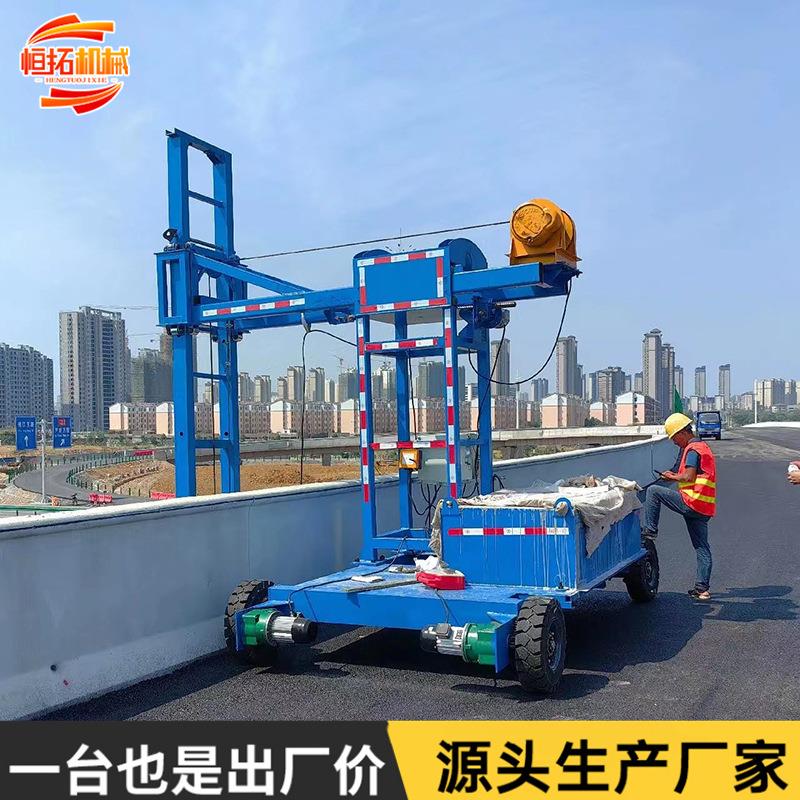 桥梁排水管施工台车桥梁外侧高架桥框架安装排水管吊篮设备