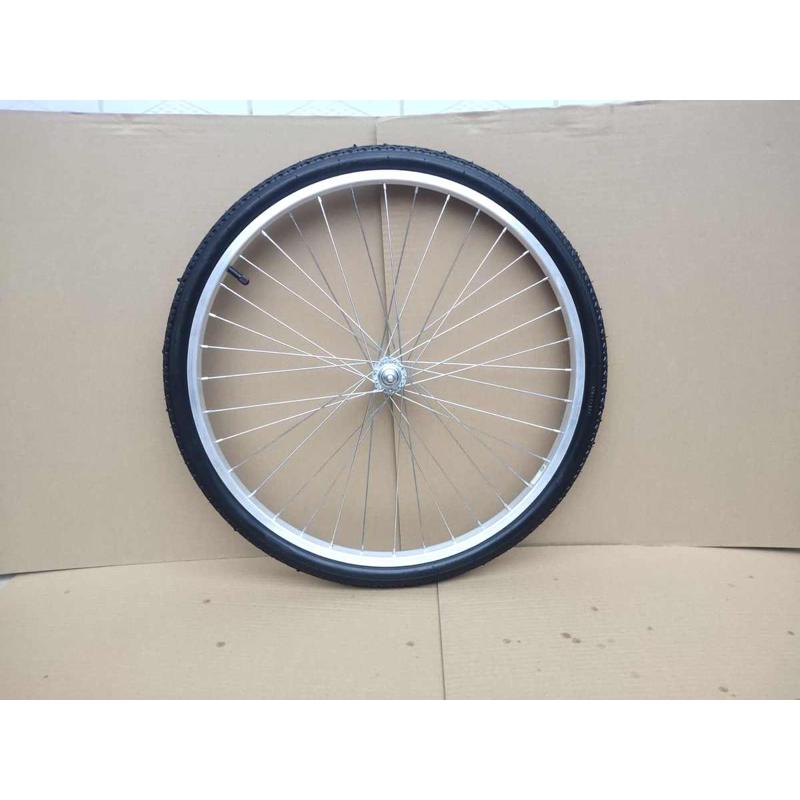 自行车车轮组26x13/8,24xw13/8,26x150铝合金单速变速车轮组通用