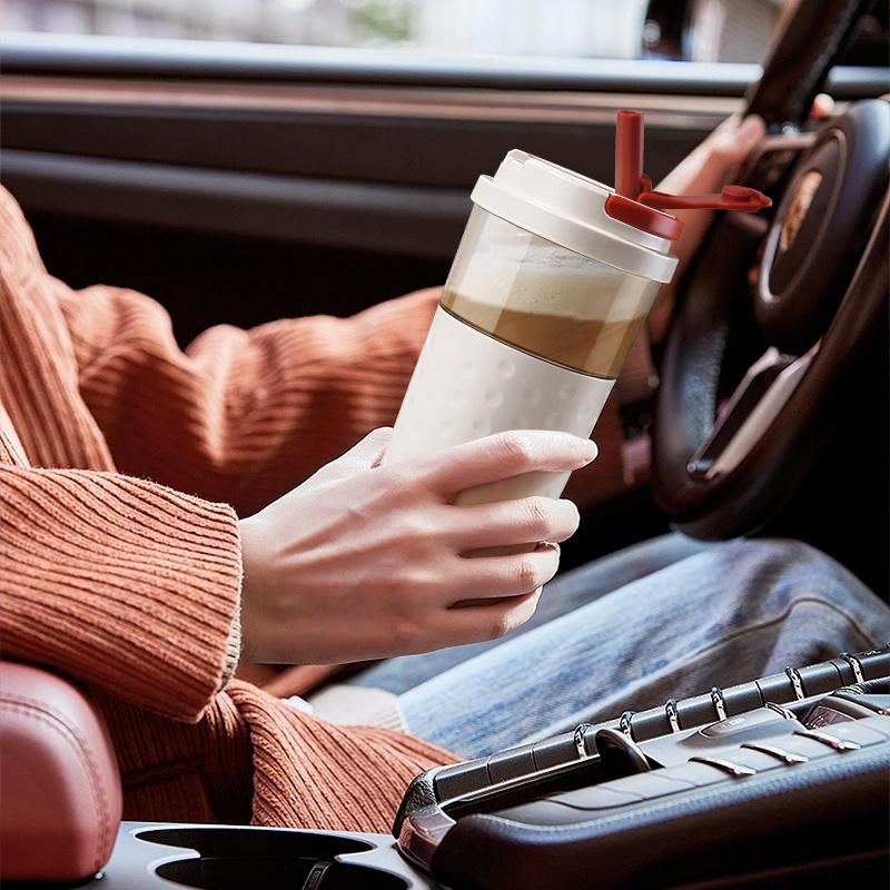 卡路里全自动搅拌杯子电动摇摇杯健身水杯奶昔杯便V携带吸管充电