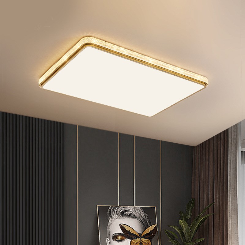 客厅吸顶灯简约现代创意家用卧B室房间书房极简超薄方形吸顶灯