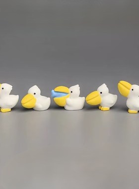 奇奇怪怪的小玩意 可o爱鹈鹕大嘴鸟 超萌桌面微微景观解压摆件装