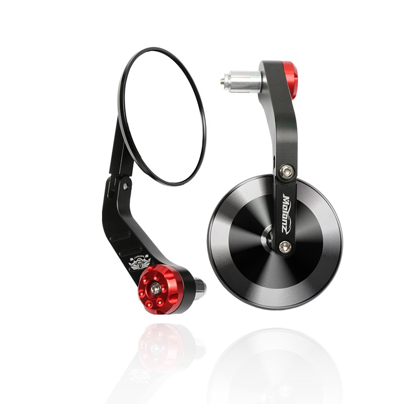 适用本田NS150LA/125LA改装后照镜 复古大圆镜大视野机车手把镜