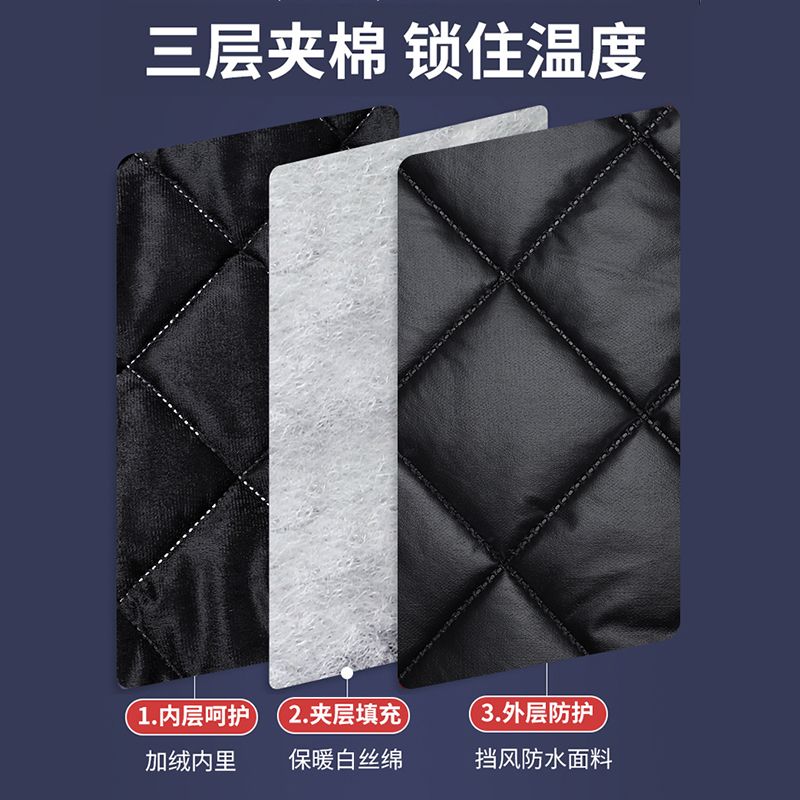 电动车挡风被冬季机车挡风衣加绒加厚防风可反穿衣骑车防水加大