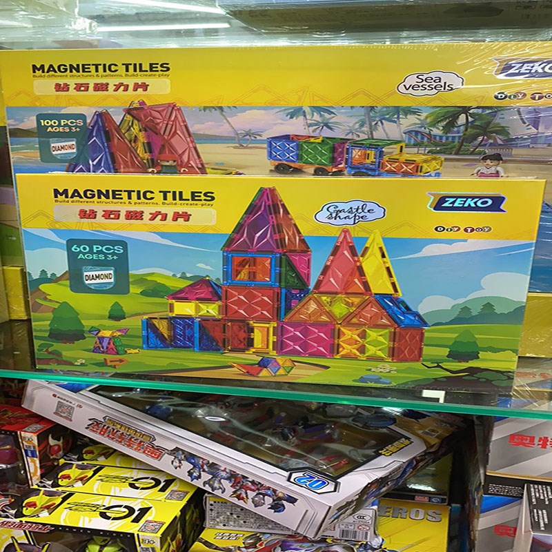 磁力片彩窗管道积木男女磁铁棒益智启蒙儿童玩具磁力棒拼搭动手玩