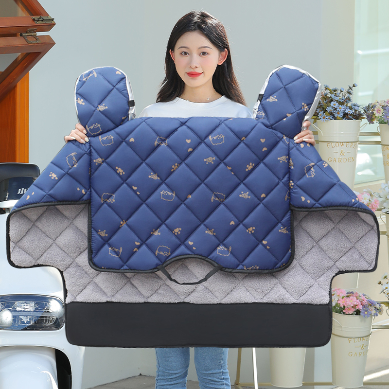 小电动车挡风被女冬季加绒中厚款电瓶摩托秋冬天保暖防寒加厚罩男