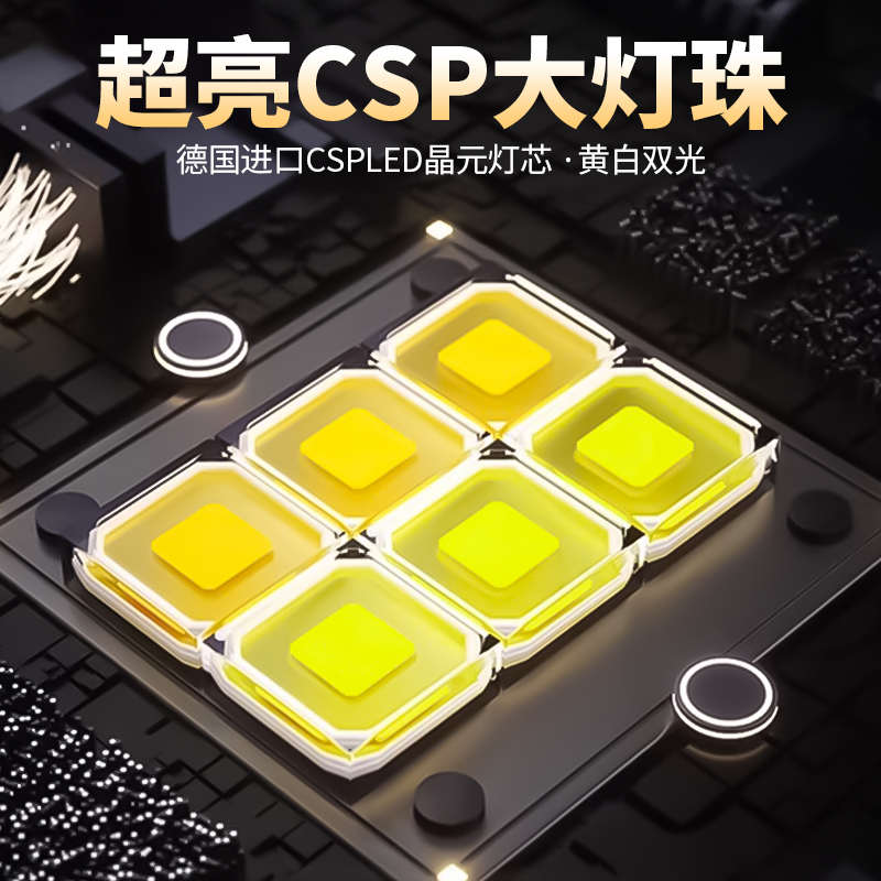 电动车灯摩托车超亮led大灯泡外置改装12v96超强光透镜射灯铺路灯