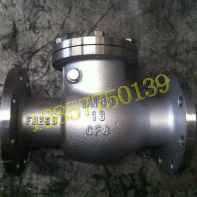 H44H/W-16P/25P不锈钢304/316法兰旋启式止回阀DN40 50 65 80 100