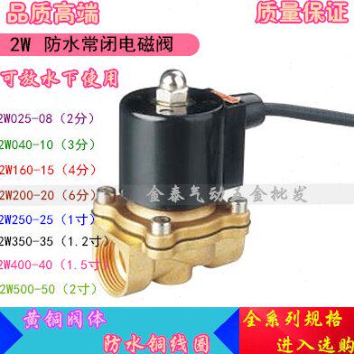 电磁阀防水阀2W160-15(4分)2W025-08 200-20 32 40 50可放水下用