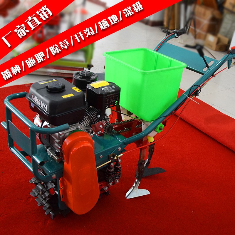 履带微耕机小型汽油施肥机柴油犁地玉米除K草开沟培土耕种机械农