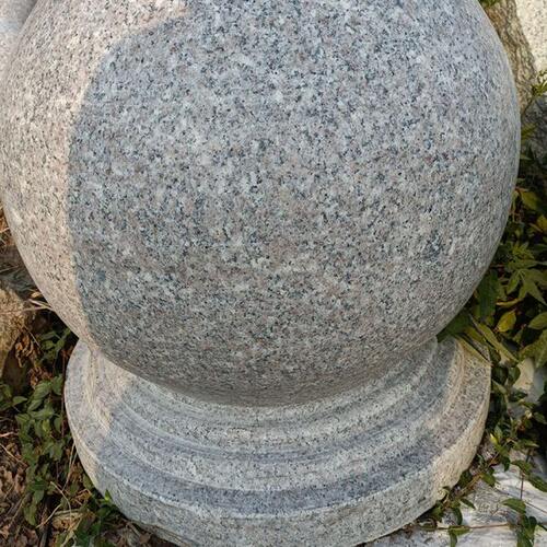 圆球石球路障挡车广场公园石墩子阻车花岗岩石头球阻车桩惠安石雕