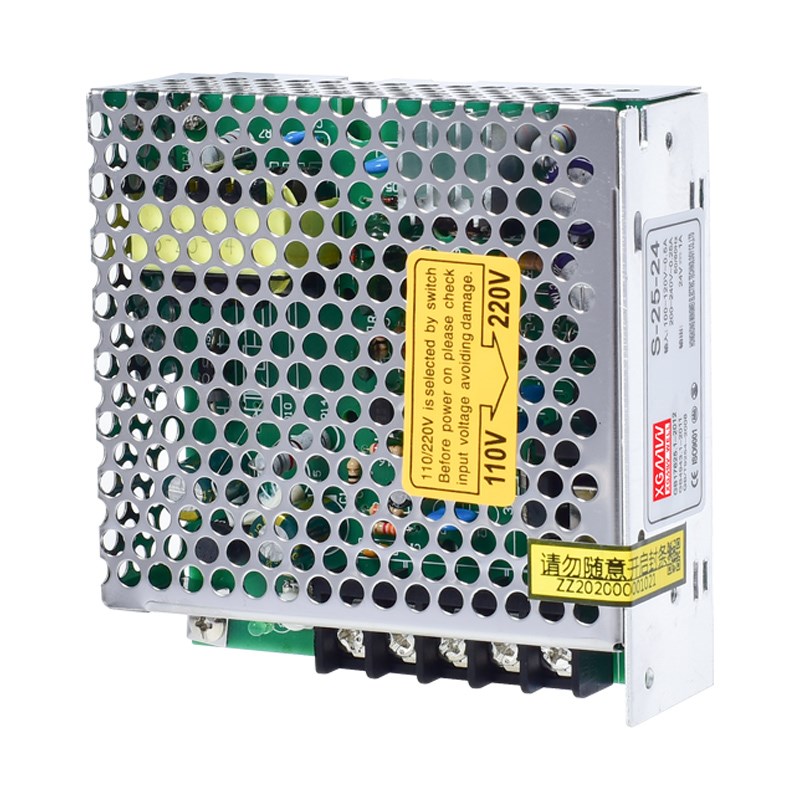 明伟S-25W-24V1p2V5V3A1A开关电源直流稳压足功率监控灯集中供