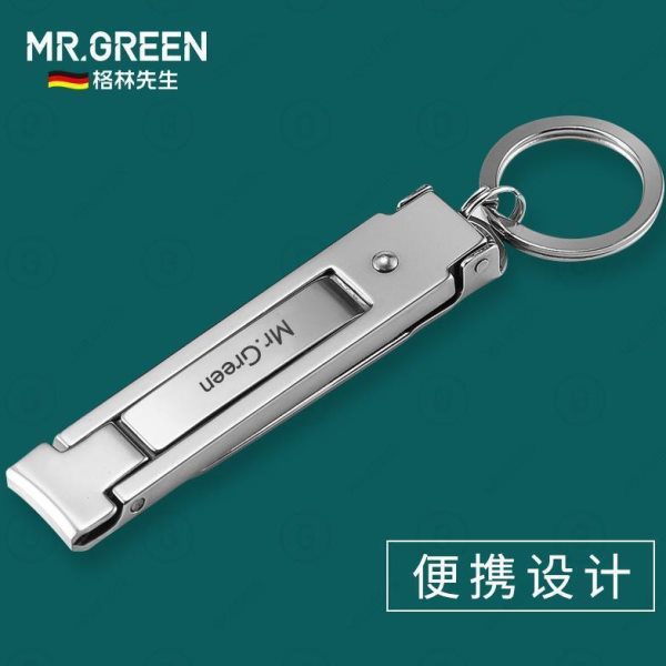 德国Mr.Green指甲刀便携单个装薄折叠指甲剪钳小号进口不锈钢超