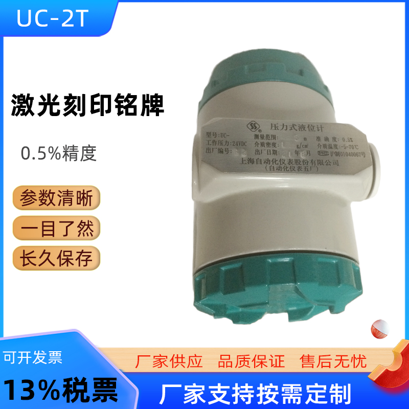 上仪C-2液位变送器 静压投入4y-20mA显示表头污水化工防腐不锈钢
