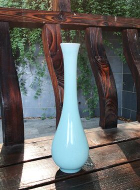 龙泉青瓷长颈观音瓶杨柳枝玉净瓶净水瓶居家花插花器供佛摆件